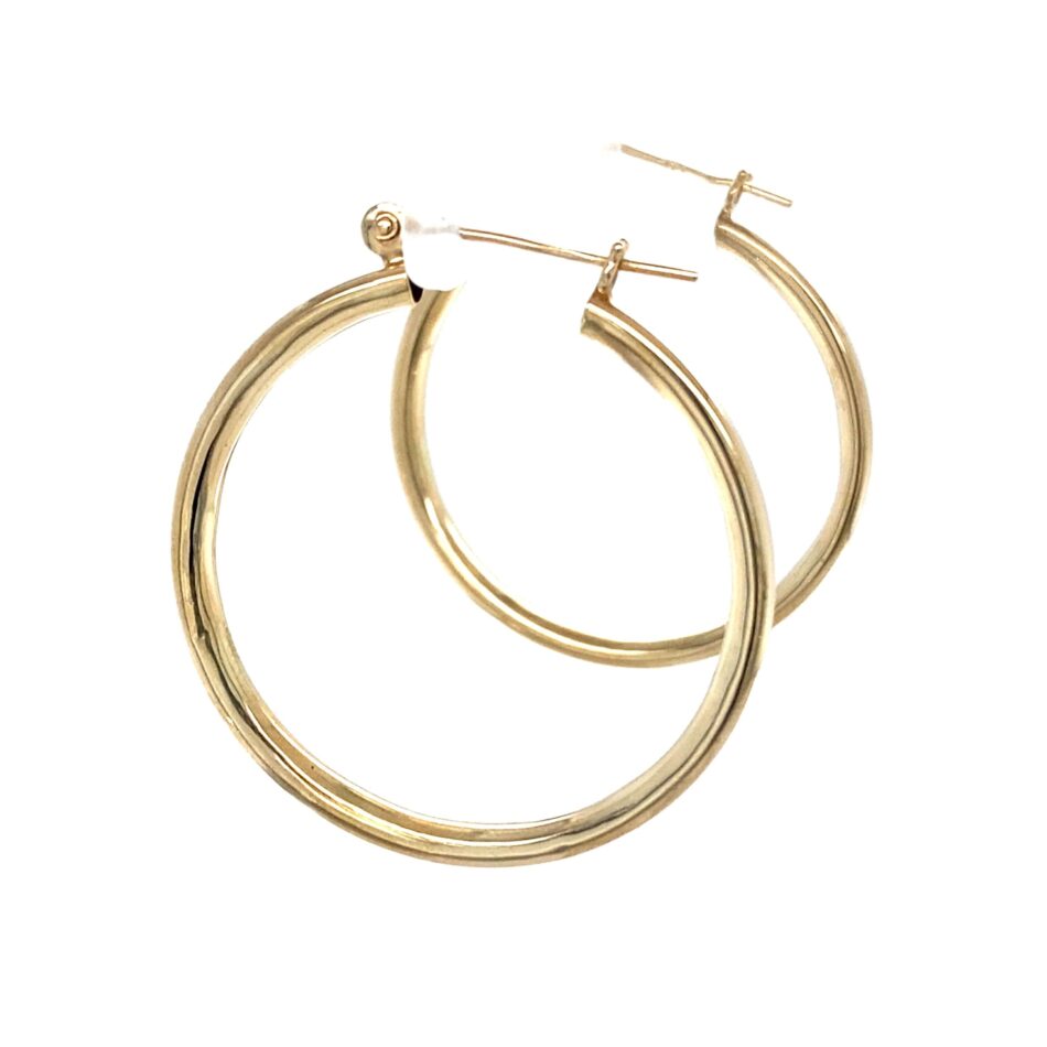 14K Gold Hoop Earrings - Image 3