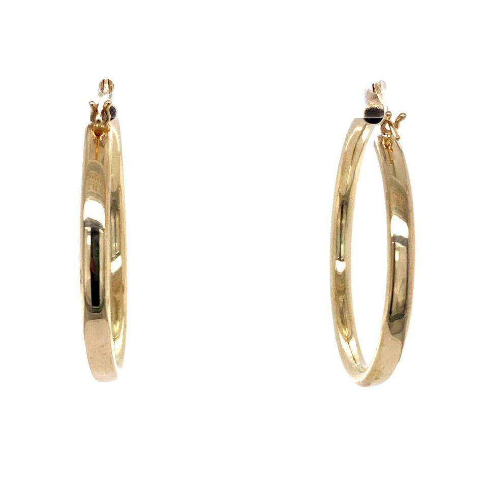 14K Gold Hoop Earrings - Image 4