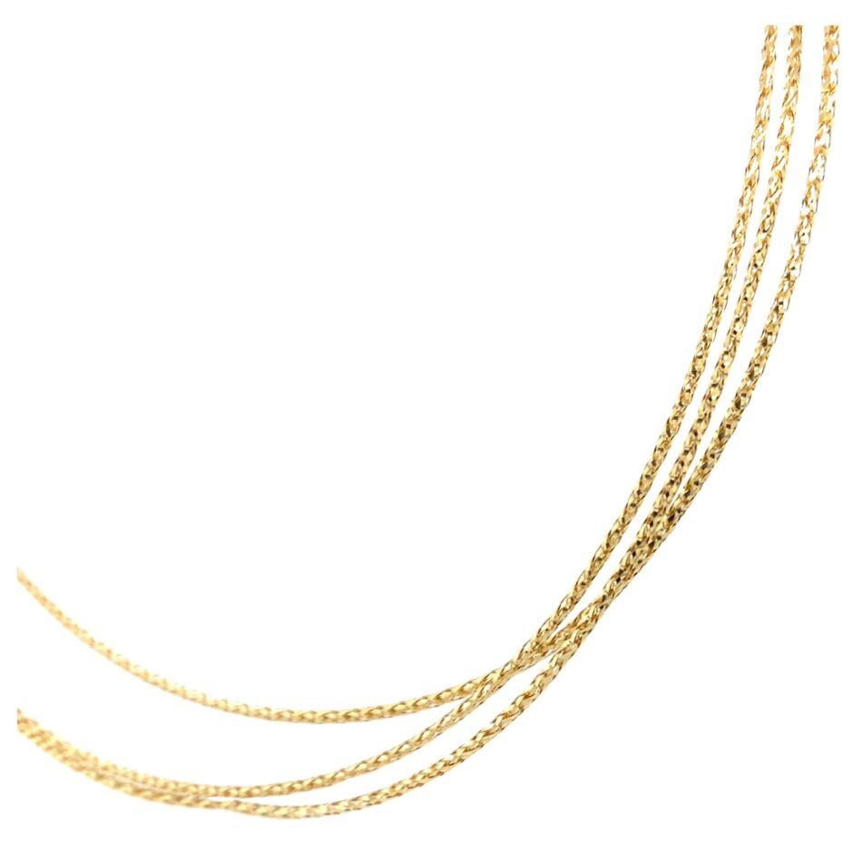 18K Gold Three-Strand Necklace - Image 3