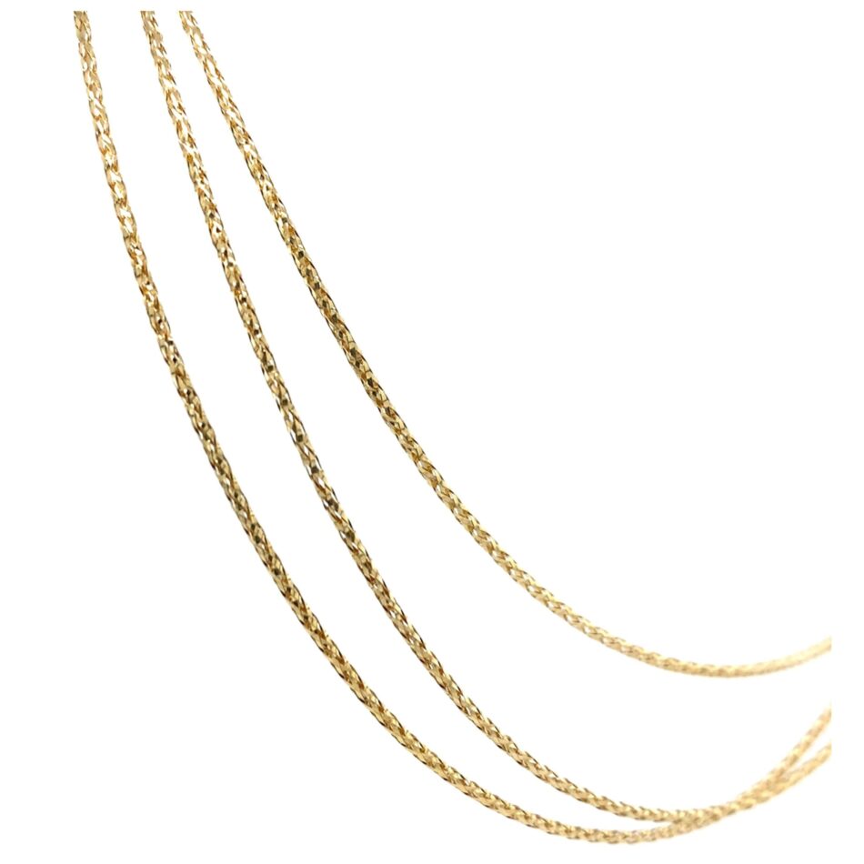 18K Gold Three-Strand Necklace - Image 5