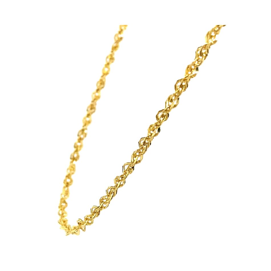 14K Gold Hollow Loose Rope Chain - 21" - Image 3