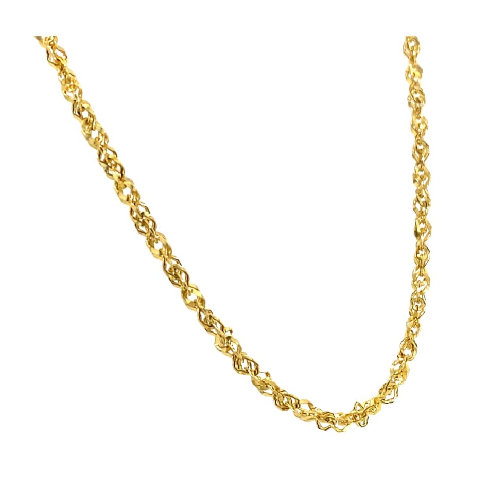 14K Gold Hollow Loose Rope Chain - 21" - Image 4