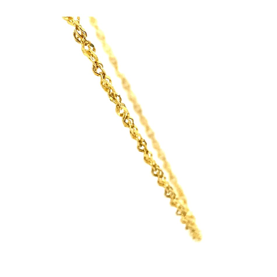 14K Gold Hollow Loose Rope Chain - 21" - Image 5