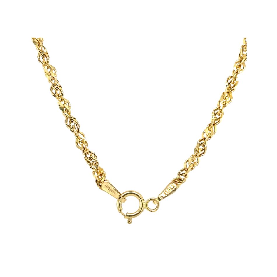 14K Gold Hollow Loose Rope Chain - 21" - Image 6