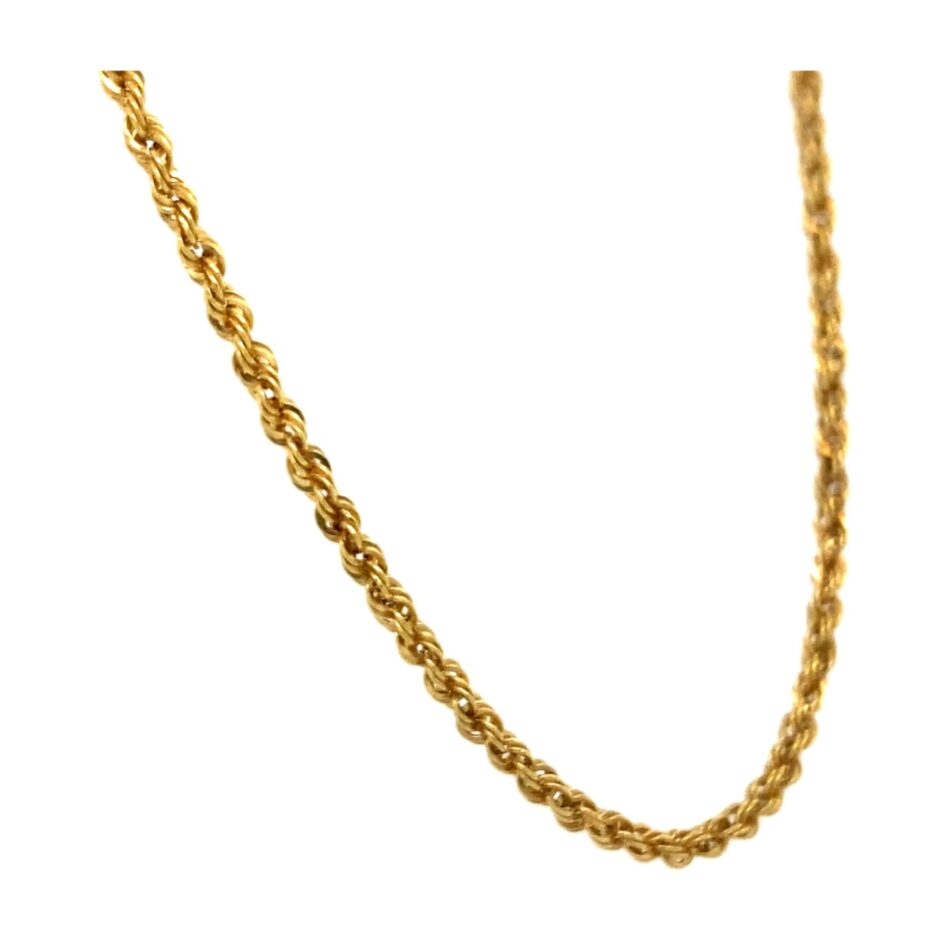 14K Gold Hollow Rope Chain - 20" - Image 4