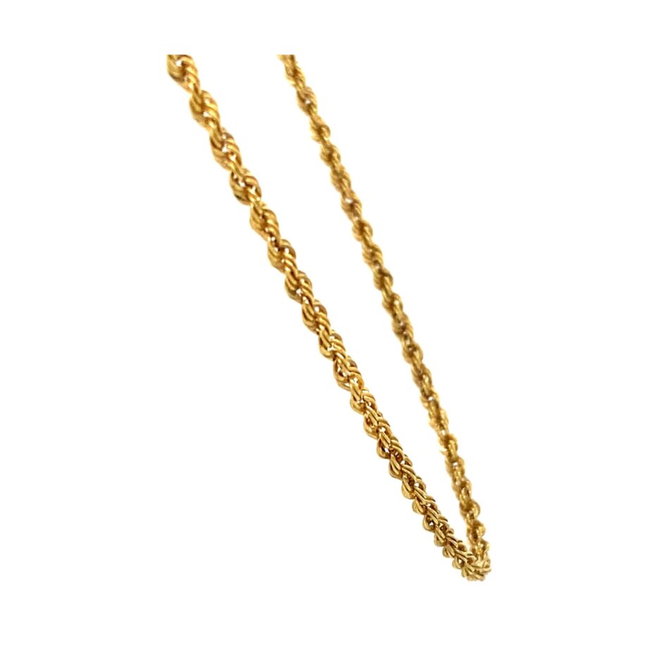 14K Gold Hollow Rope Chain - 20" - Image 5