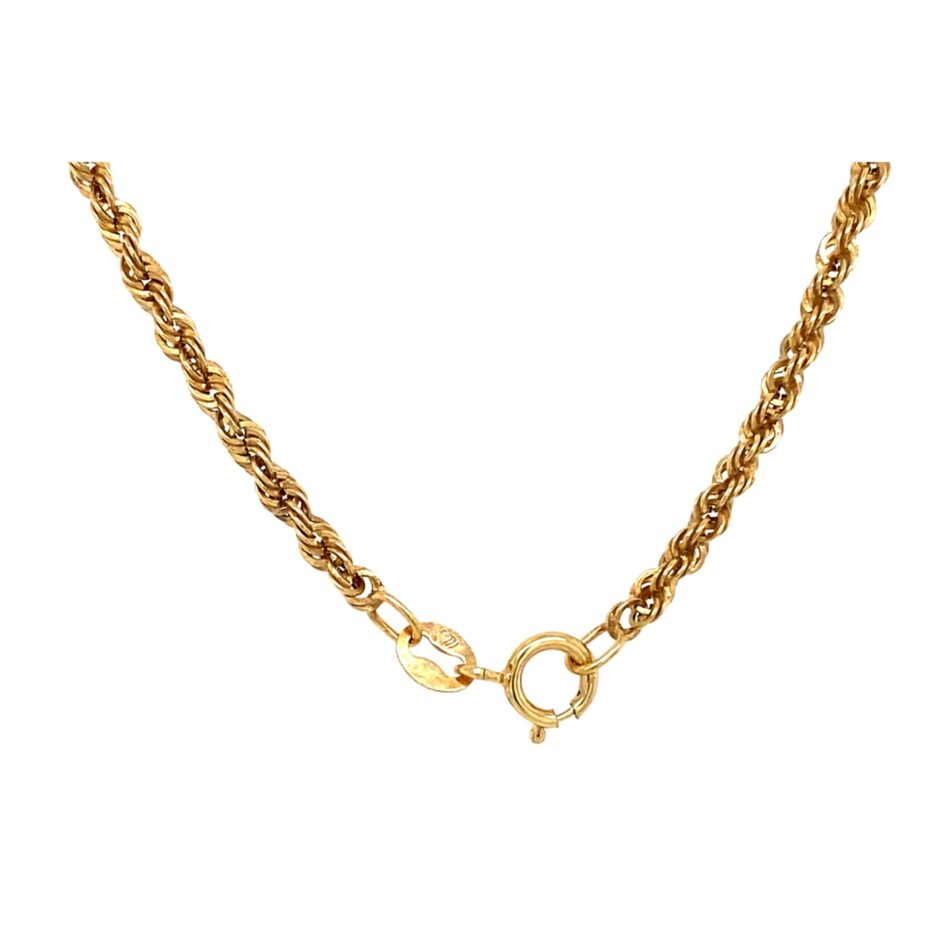 14K Gold Hollow Rope Chain - 20" - Image 6