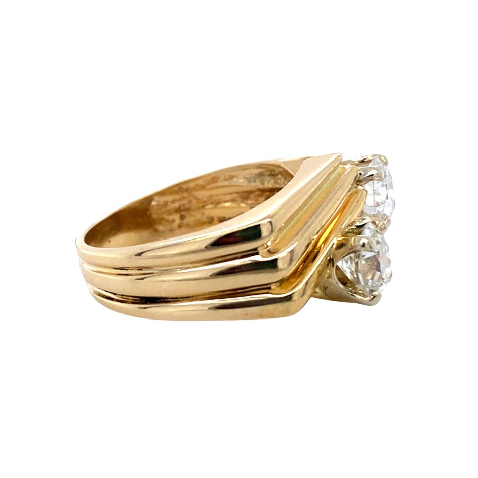 14K Gold Two-Stone 1.60ctw Diamond Ring - Image 5