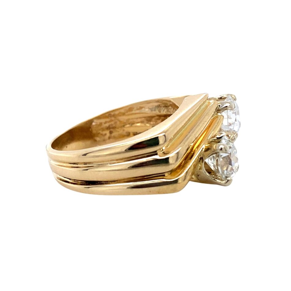 14K Gold Two-Stone 1.60ctw Diamond Ring - Image 5