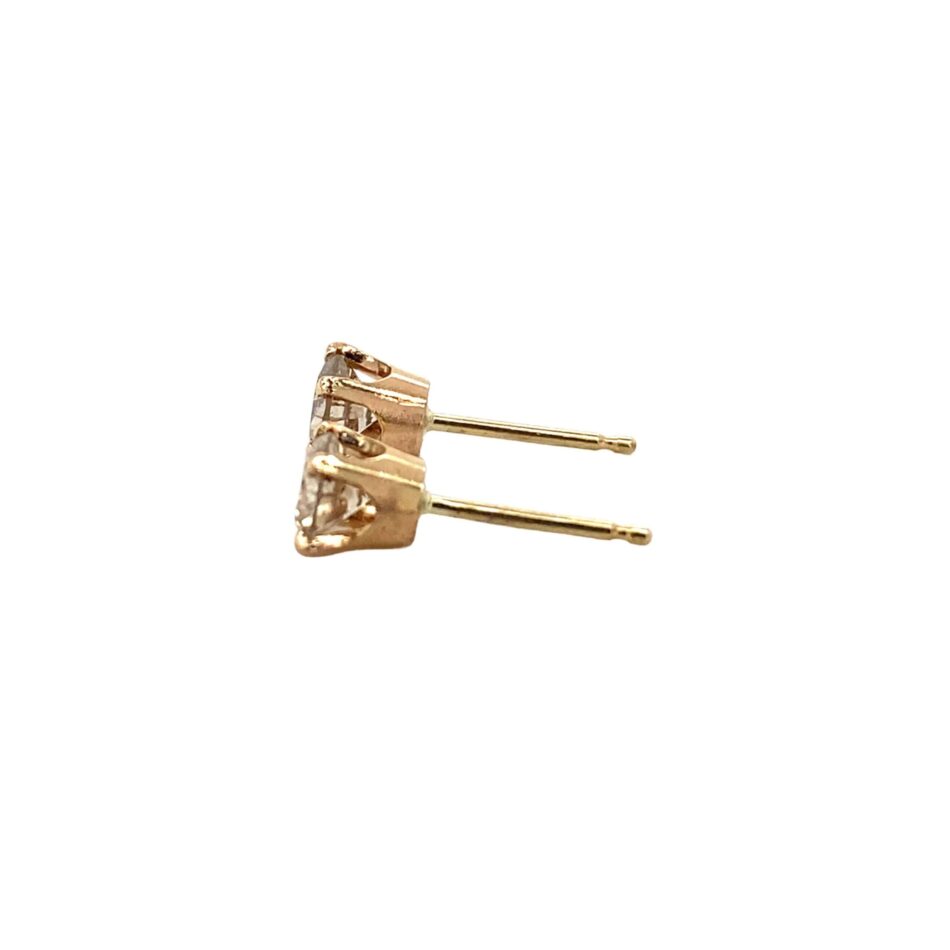 14K Gold .46ctw Diamond Stud Earrings - Image 3