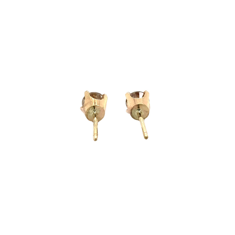 14K Gold .46ctw Diamond Stud Earrings - Image 4