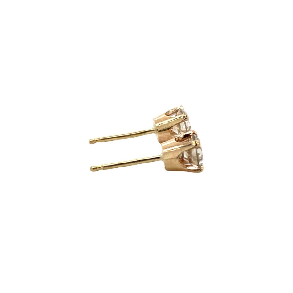 14K Gold .46ctw Diamond Stud Earrings - Image 5