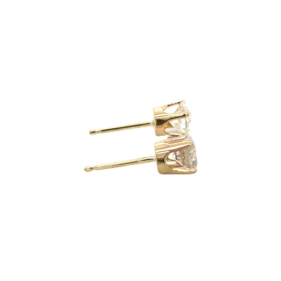 14K Gold .66ctw Diamond Stud Earrings - Image 5