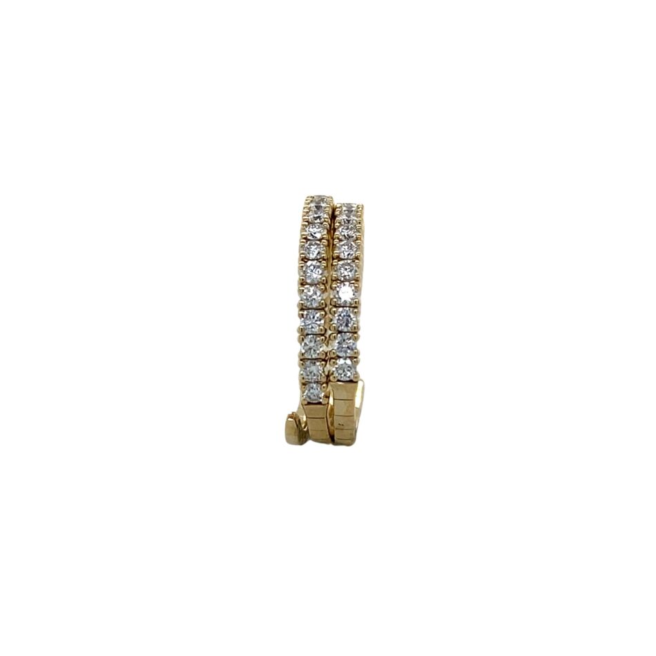 14K Gold 1.08ctw Two-Row Diamond Expandable Ring - Image 7