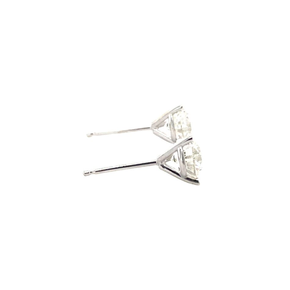 14K White Gold 1.60ctw Diamond Stud Earrings - Image 5