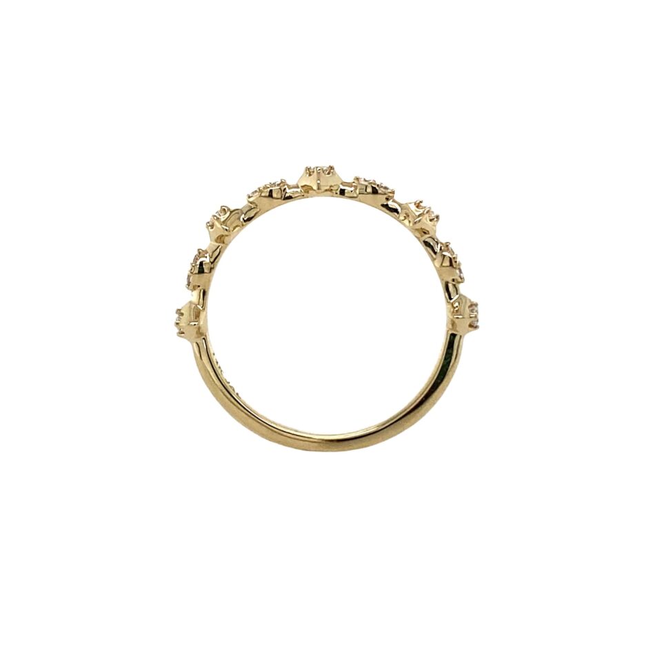 14K Gold .14ctw Diamond Stackable Ring - Image 8