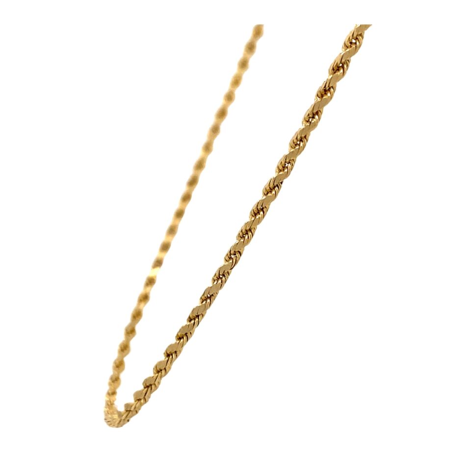 14K Gold Hollow Rope Chain - 18" - Image 3