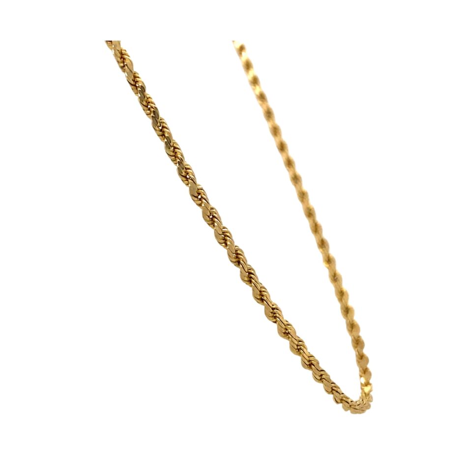 14K Gold Hollow Rope Chain - 18" - Image 5