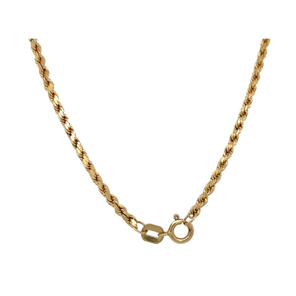 14K Gold Hollow Rope Chain - 18" - Image 6