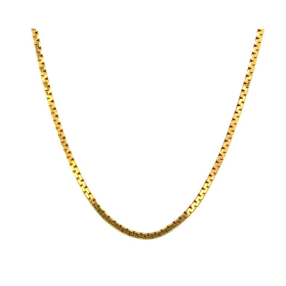 14K Gold Flat Box Chain - 15"