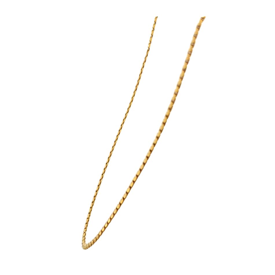 14K Gold Flat Box Chain - 15" - Image 3