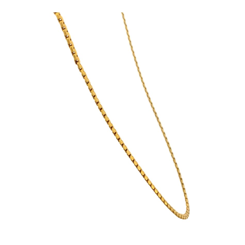 14K Gold Flat Box Chain - 15" - Image 5