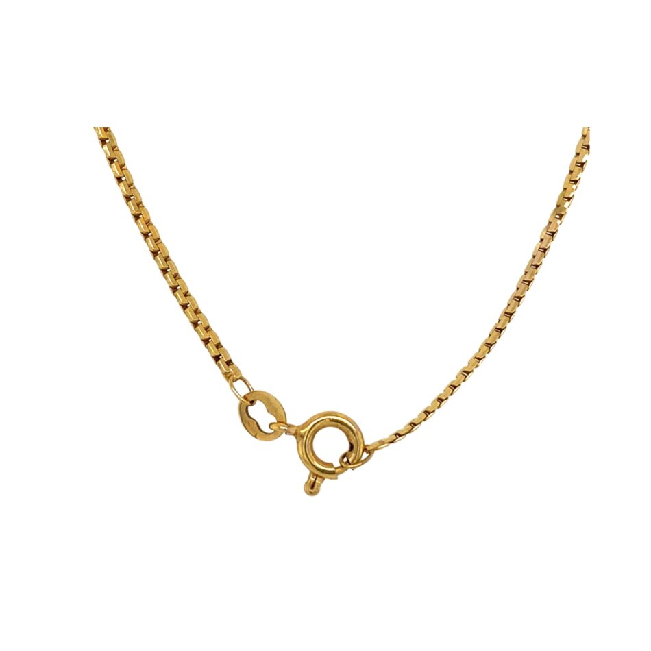 14K Gold Flat Box Chain - 15" - Image 6