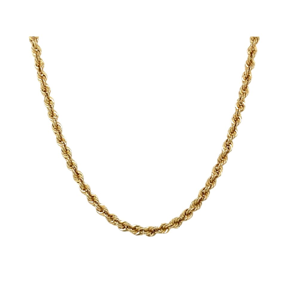 14K Gold Hollow Rope Chain - 18"