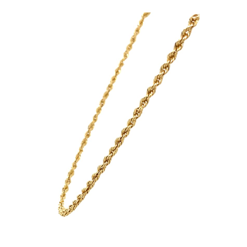 14K Gold Hollow Rope Chain - 18" - Image 3