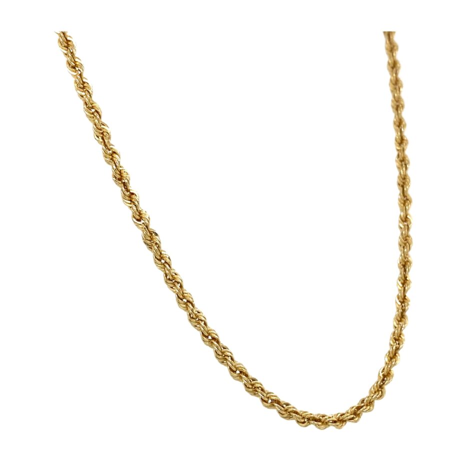 14K Gold Hollow Rope Chain - 18" - Image 4