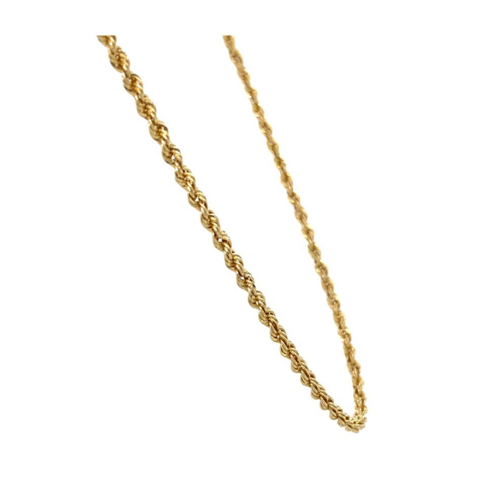 14K Gold Hollow Rope Chain - 18" - Image 5