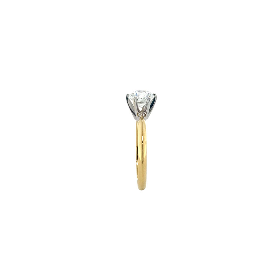 18K Gold .90ct Round Brilliant Diamond Solitaire Engagement Ring - Image 7