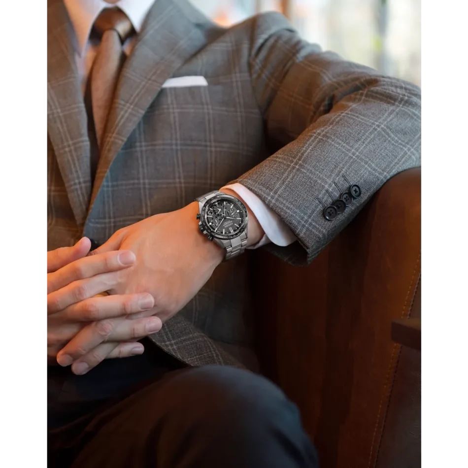 Citizen Attesa Eco-Drive with Gray Dial & Satellite Wave Watch - Image 6