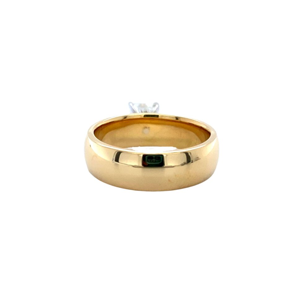 18K Gold .75ct Radiant Diamond Solitaire Ring - Image 4