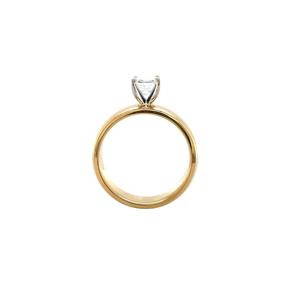 18K Gold .75ct Radiant Diamond Solitaire Ring - Image 8