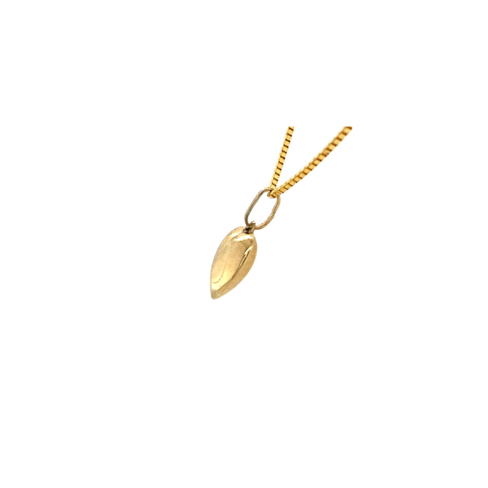 14K Gold Puffed Heart Pendant - Image 3