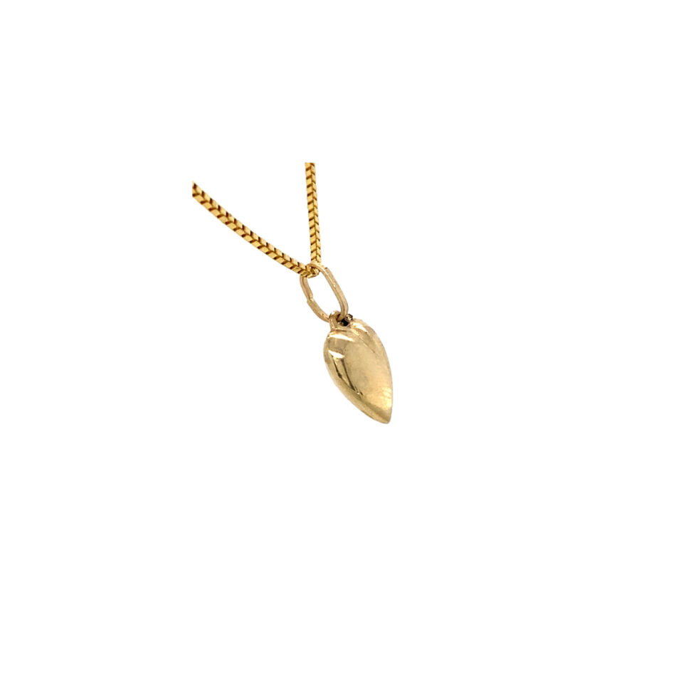 14K Gold Puffed Heart Pendant - Image 5