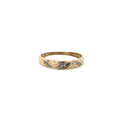 10K Gold Stylized Diamond Band