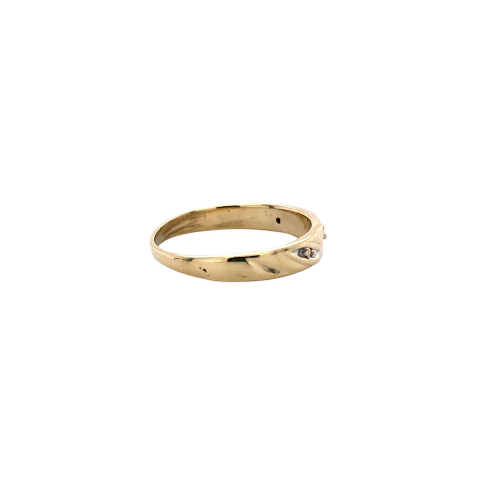 10K Gold Stylized Diamond Band - Image 5