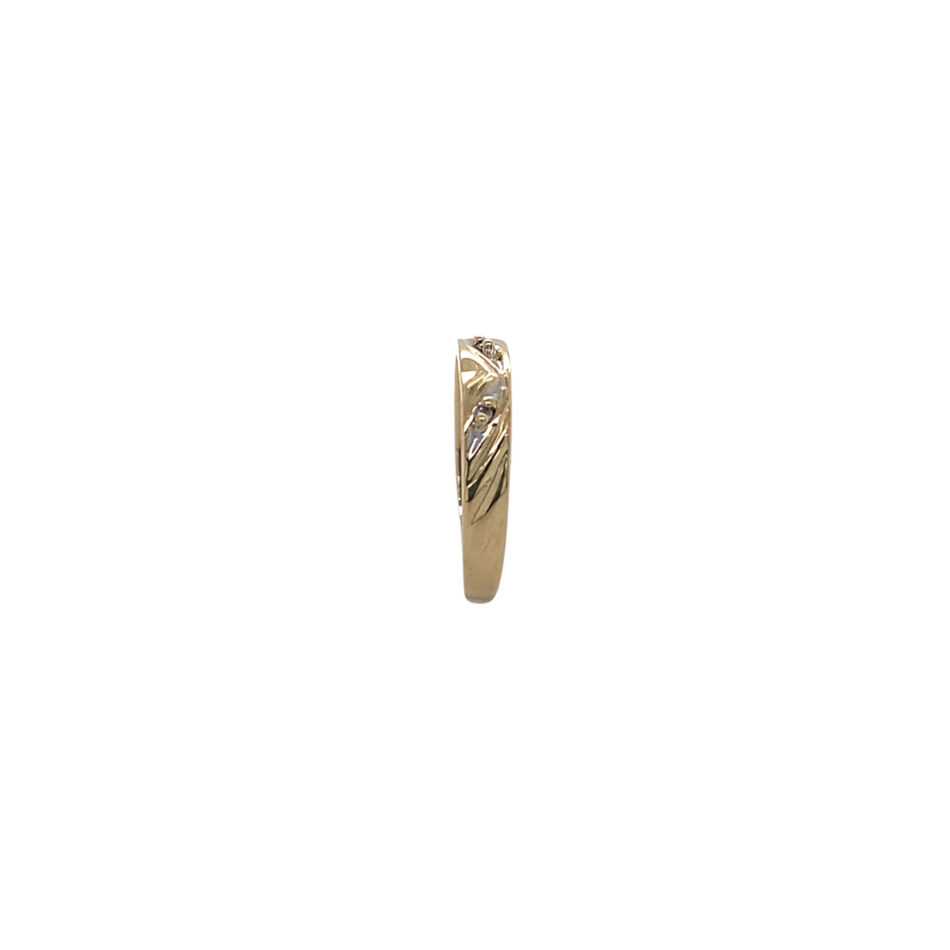 10K Gold Stylized Diamond Band - Image 7