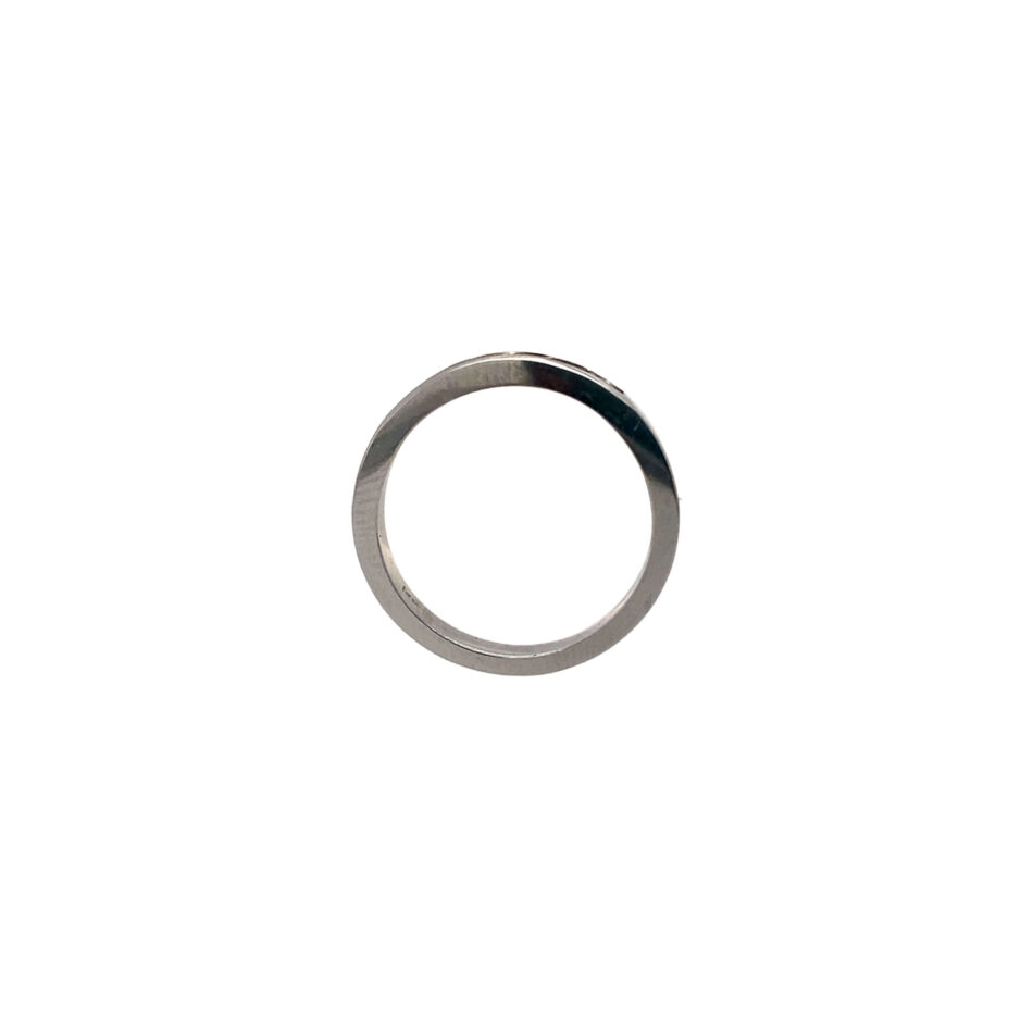 14K White Gold .14ctw Baguette Diamond Band - Image 8