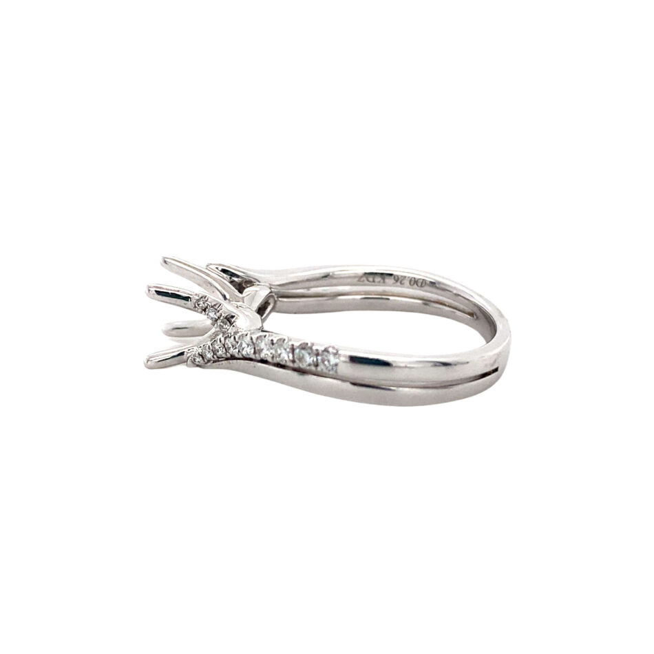 14K White Gold .26ctw Diamond Engagement Ring - Image 3