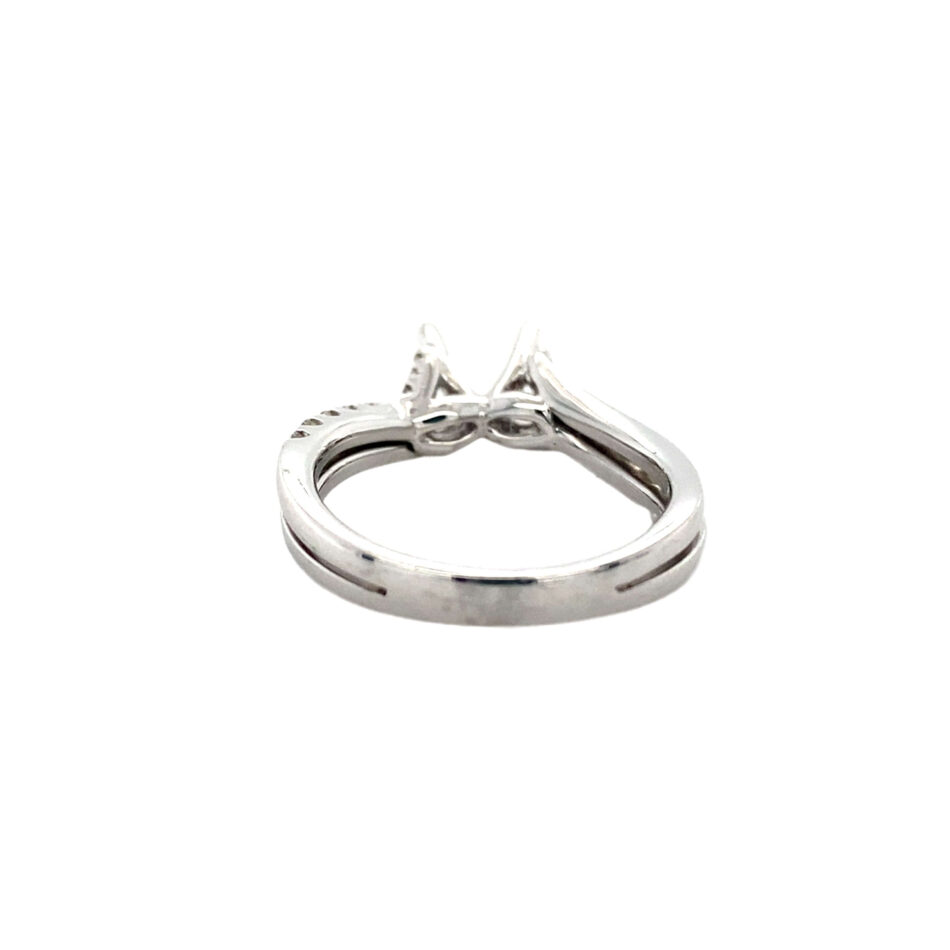 14K White Gold .26ctw Diamond Engagement Ring - Image 4