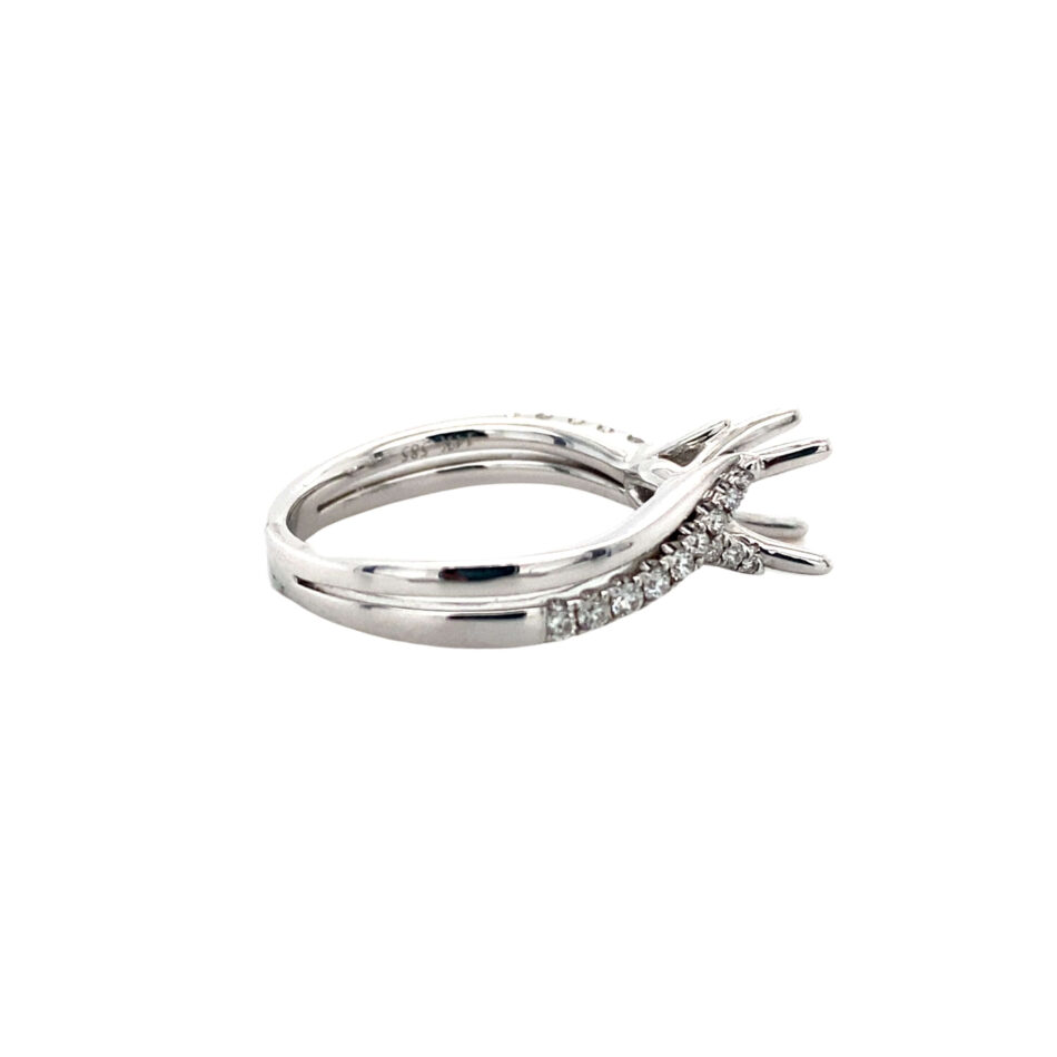 14K White Gold .26ctw Diamond Engagement Ring - Image 5
