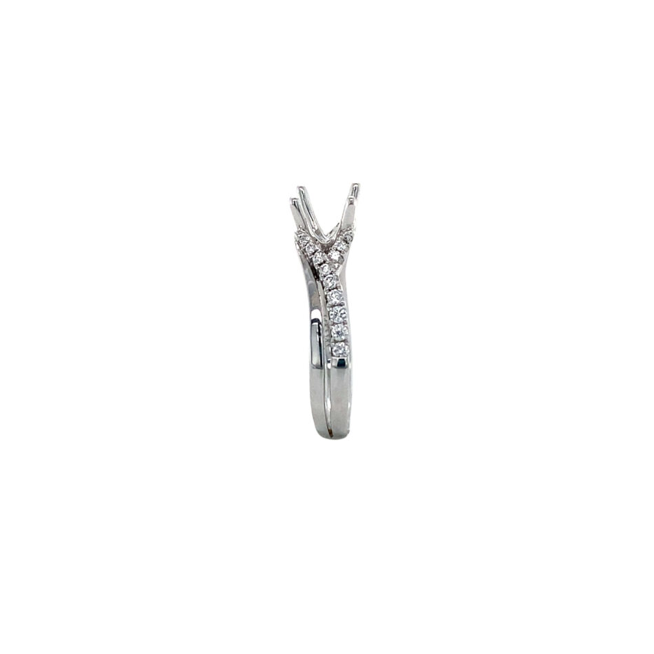 14K White Gold .26ctw Diamond Engagement Ring - Image 7