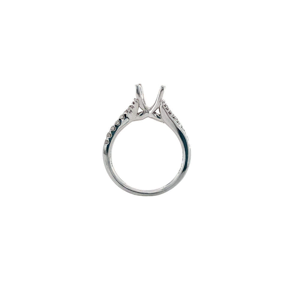 14K White Gold .26ctw Diamond Engagement Ring - Image 8