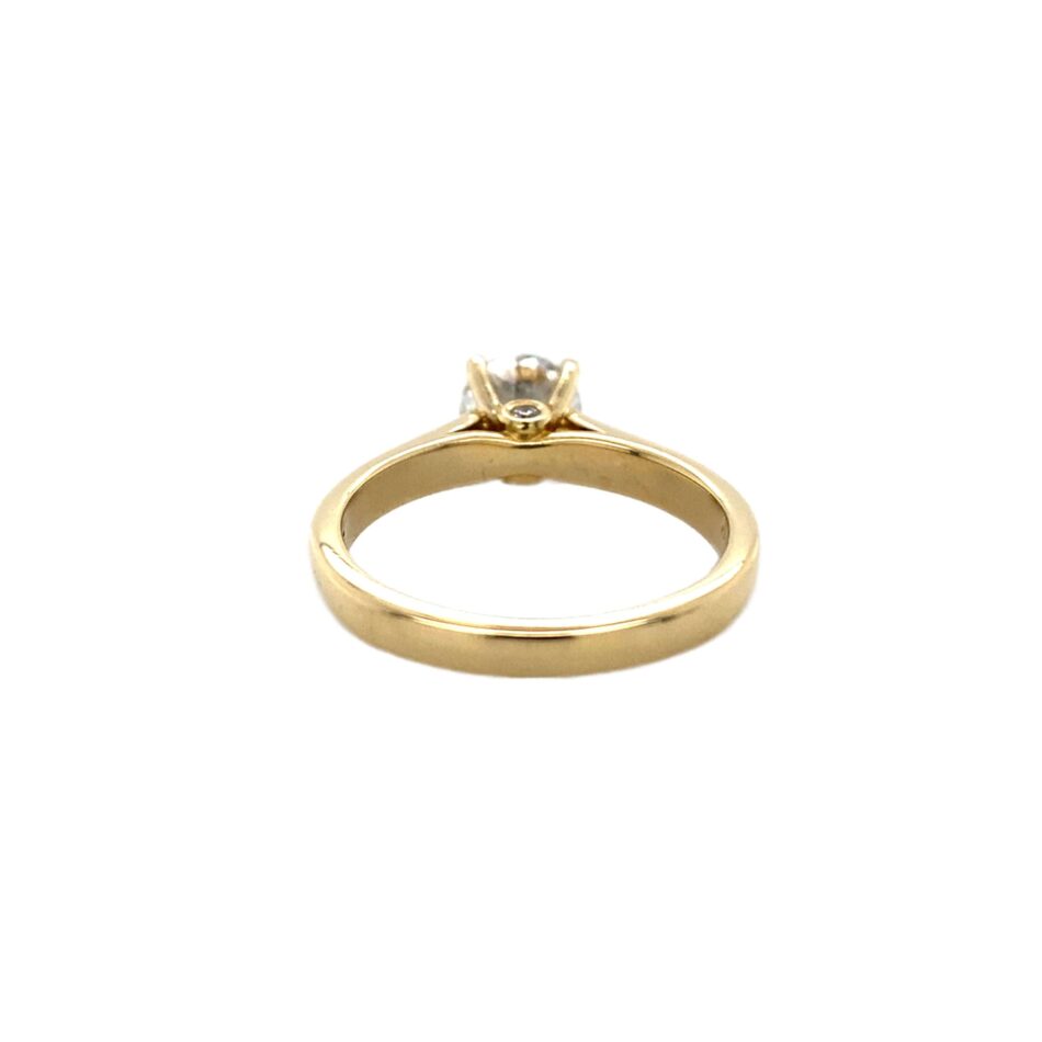 14K Gold .90 Carat Round Brilliant Diamond Solitaire Engagement Ring - Image 4