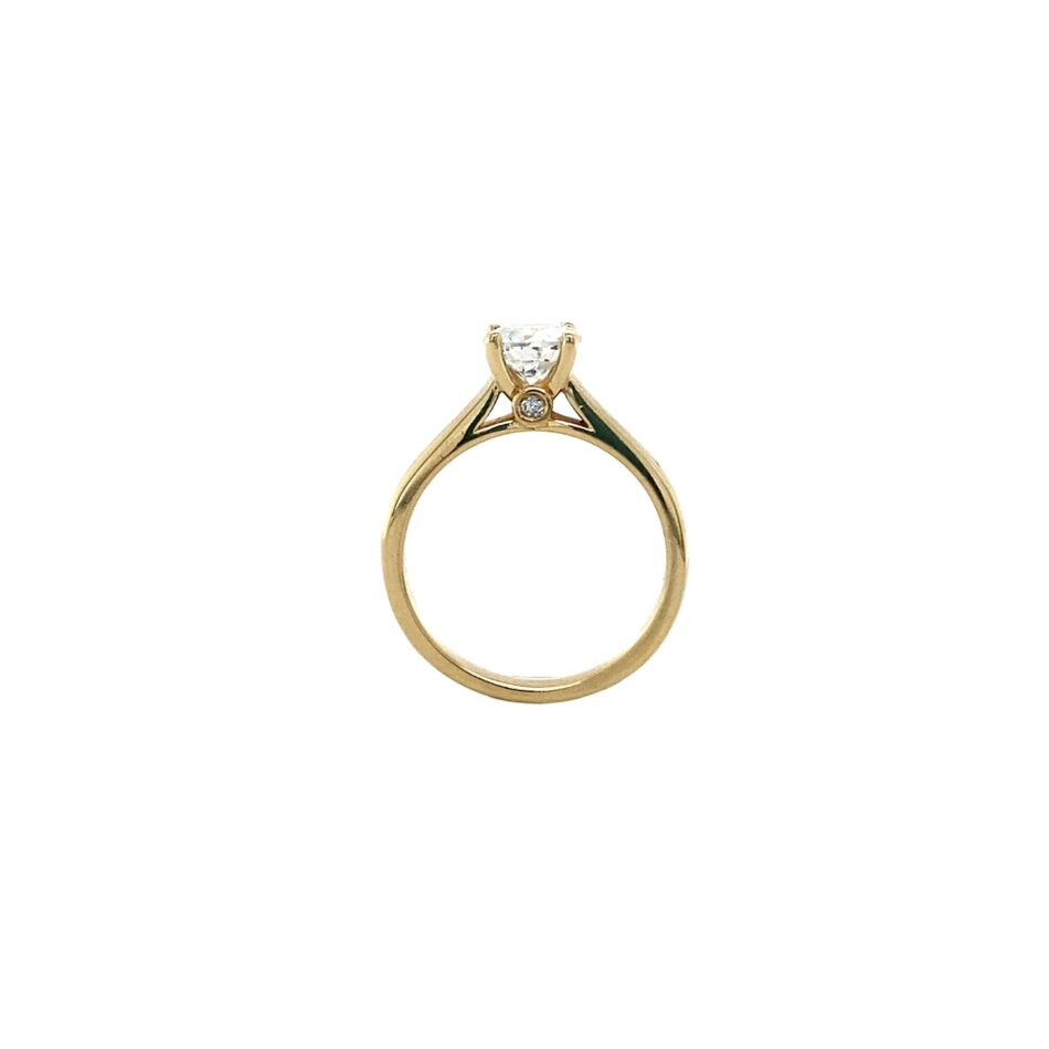 14K Gold .90 Carat Round Brilliant Diamond Solitaire Engagement Ring - Image 8