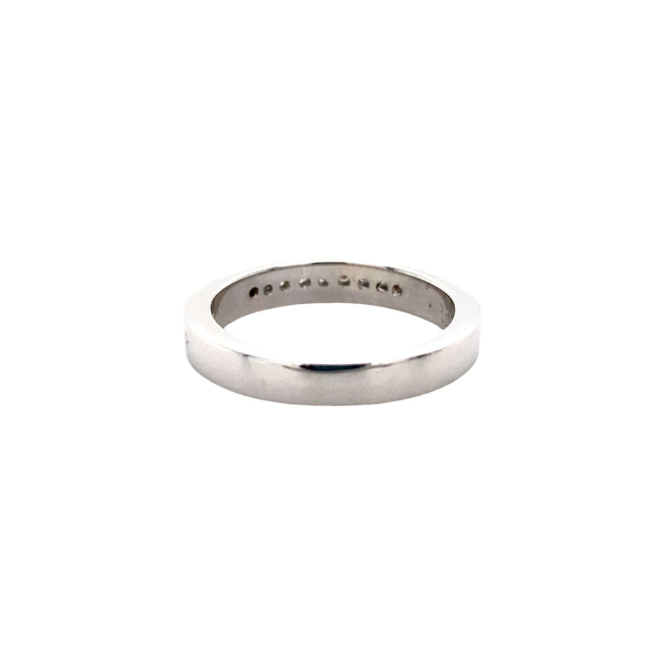 14K White Gold .20ctw Channel-Set Diamond Band - Image 4
