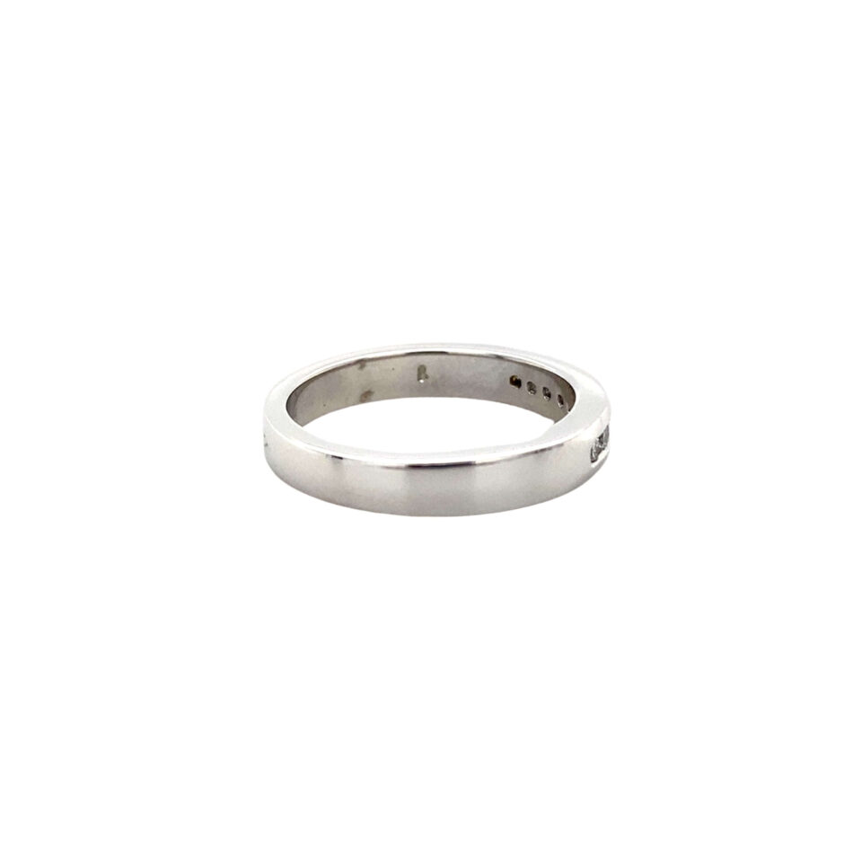 14K White Gold .20ctw Channel-Set Diamond Band - Image 5